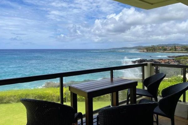 Kauai Poipu Shores 205A oceanfront vacation rental condominium